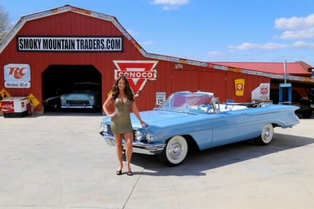 1960 Oldsmobile Super 88 Convertible National Winner 394 - winner, convertible, super, girl, national, 88, oldsmobile, old-timer, 394, car, muscle