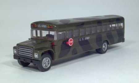 diecast army bus