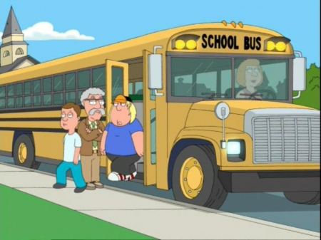 family guy - bus, school, guy, family