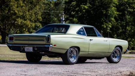 1969-Plymouth-Hemi-Road-Runner - Muscle, Lite Green, Mopar, Classic