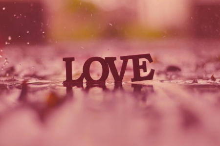 Love - card, pink, valentine, word, texture, love