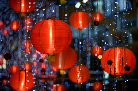 Lanterns and lights - christmas, craciun, orange, texture, light, lantern