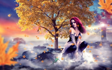 Fantasy Autumn by The Shore