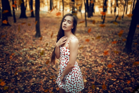 Lovely Girl - outdoor, woman, model, autumn