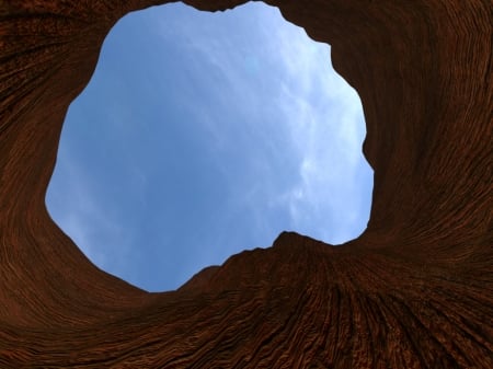 Looking to The Sky - beautiful, blenderart, beauty, blender, art, sky, canyon