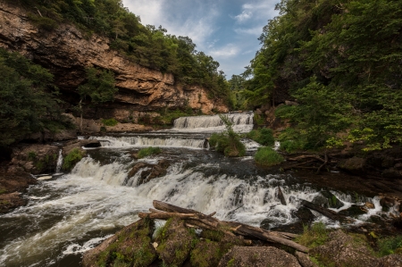 Willow Falls - willow falls, wisconsin, rock, waterfalls