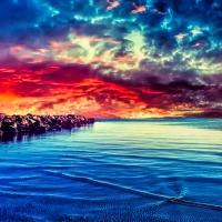 Sea Against Dramatic Sky