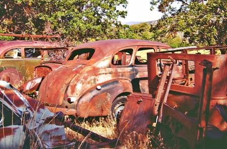 junk yard - cars, rusty, old, junkyard