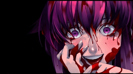 Derederedere - Yuno Gasai, Creepy, Yandere, Future Diary, Blood