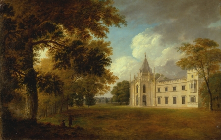 :-) - pictura, mansion, painting, cloud, lee priory kent, art, tree, luminos