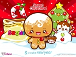 kawaii christmas gingerbread man