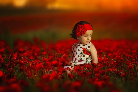 Little Girl - mood, flowers, girl, photography