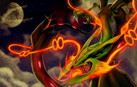 Download free Rayquaza With Anime Girls Wallpaper 