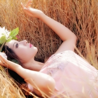 girl in the hay