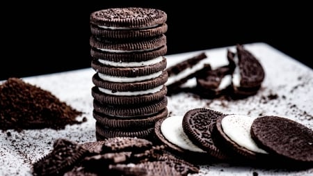 Oreo Cookies C - oreos, beautiful, photography, cookies, photo, wide screen