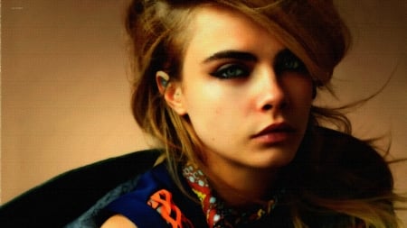 Cara-Delevingne - face, oil, Painting, model