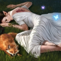 Sleeping beauty and fox