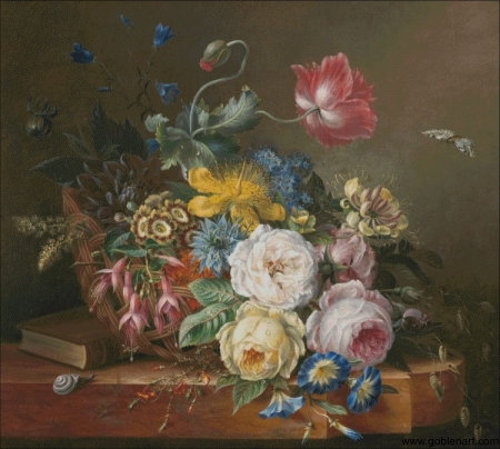 Still life - painting, elisabeth koning, luminos, pictura, still life, rose, flower