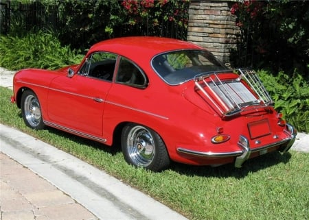 1963 Porsche 356B 1600S Coupe - Car, 356B, Red, Porsche, Sports, 1600S, Old-Timer, Coupe