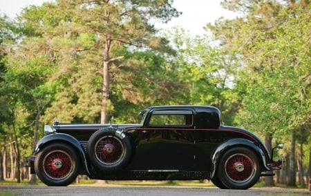 1930 Stutz Model M - classic, black, 1930, spokes