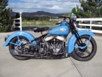  1938 Harley Davidson WL 45â€³ Flathead motorcycle.