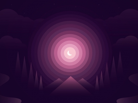 Moonlight - moon, vector, dark, pink, night, luna, black, texture