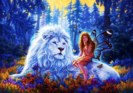 Fairy and lion