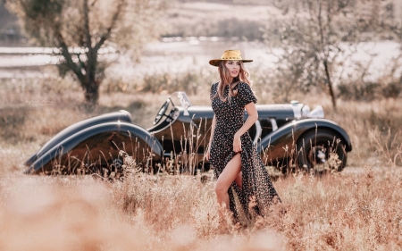 I Own It. . . - women, fun, cars, female, hats, fashion, models, brunettes, western, girls, cowgirl, style, outdoors, ranch, field