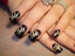 Yellow And Black Nails