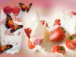 Strawberries and butterflies