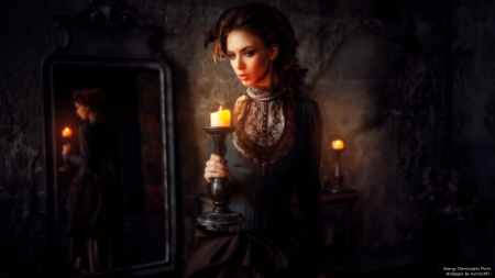 Beautiful-Russian-Models-96 - old-dress, russian, dark, model