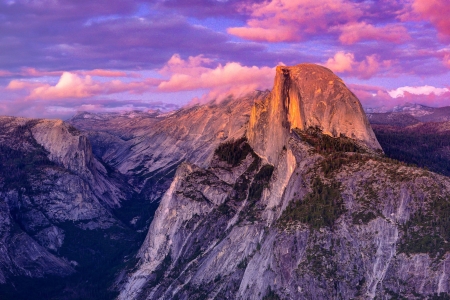 Half Dome sunset - nature, fun, cool, half dome, sunset, mountains