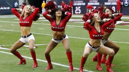 Texans Cowgirls . . - girls, sports, women, style, fun, female, cowgirl, boots, cheerleaders, outdoors, brunettes, texans, blondes, football