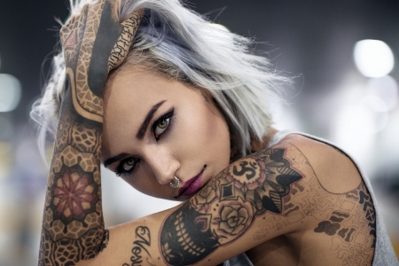 Beauty - woman, tattoo, alessandro di cicco, girl, model