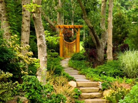 Park Garden Gate - nature, gate, park, garden, other