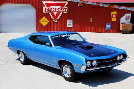 1970 Ford Torino 429 V8 Cobra Jet 4-Speed 2-Door Fastback - Muscle, Jet, Car, 4-Speed, Torino, Ford, 2-Door, Fastback, Old-Timer, 429, Cobra