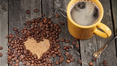 â™¬coffee aromaâ™¬ - love, coffee, romantic, heart, cup