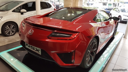 Honda NSX - Car, France, Red, Paris, Europe, Showroom, Honda, NSX