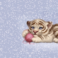 White tiger cub