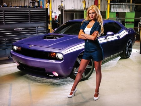 Mopar Muscle - Purple, Challenger, Babe, Model