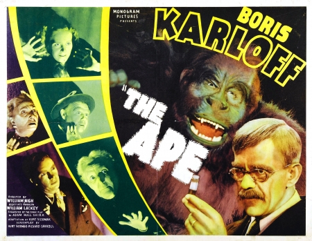 the ape - ape, boris, karloff, man