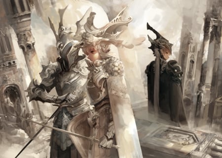 Knight - elf, maluaya, malu, knight, fantasy, boy, anime, manga, guy