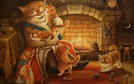 Tales of the cat Kuzma - illustration, fantasy, kitten, tales of the cat kuzma, pisici, alexander maskaev, cat