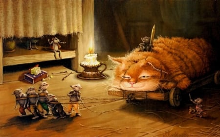 Tales of the cat Kuzma - illustration, gulliver, fantasy, pisica, tales of the cat kuzma, alexander maskaev, cat