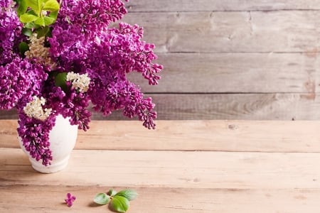 VASE OF LILACS - flowers, prety, vase, lilacs