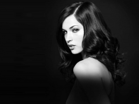 Alexis Knapp - black white, wallpaper, model, beautiful, actress, knapp, 2017, singer, alexis knapp, alexis