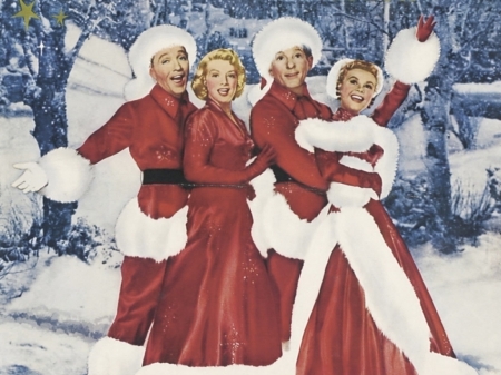 white christmas - woman, white, man, snow, christmas