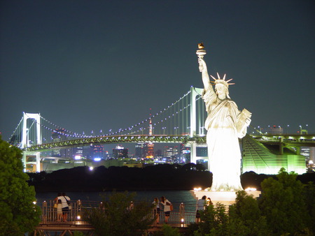 Statue of liberty - statue of liberty, abstract, cool, water, bridge