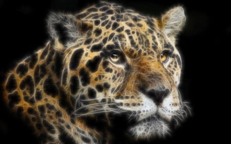 jaguar - fractual, jaguar, face, sad