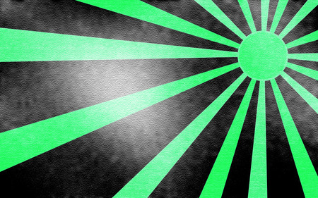 Rising Sun Black and Green - abstract, black, awesome, green, rising, sun